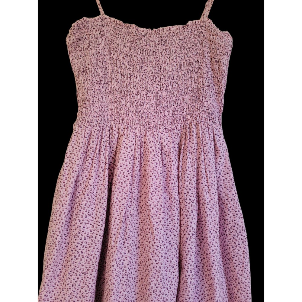 New & OTHER STORIES 100% Cotton Pink Floral Sleeveless Smocked Midi Dress Size 8 - Picture 4 of 14